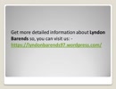 Lyndon Barends Is Big Hearted Person For Africans