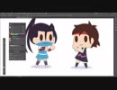 いぶきちゃん_イラレお絵かきメイキング
