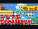 鬼畜ランキング世界一のスピードラン！クリア率0.00005894% スーパーマリオメーカー2 世界のコース！