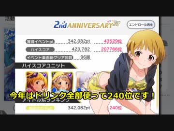 【ミリシタ】走り抜けた2周年イベ成果【SSR】