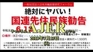 「絶対にヤバい国連先住民族勧告『絶対にヤバい国連の沖縄県人先住民族勧告』その2(前半)」仲村覚 AJER2019.7.17(1)