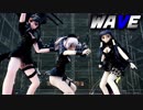 【MMD艦これ】矢矧と鹿島と瑞穂でWAVE　ナースコスプレローアングルVer　歌詞つき