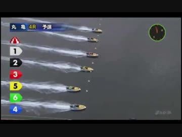 競艇　2019年7月26日丸亀4R　集団フライングでレース不成立【2019年7回目】