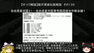 【ゆっくり解説】銀河英雄伝説解説　その１３６ 「自由惑星同盟２１－自由惑星同盟軍帝国領侵攻作戦会議１」