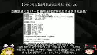 【ゆっくり解説】銀河英雄伝説解説　その１３６ 「自由惑星同盟２１－自由惑星同盟軍帝国領侵攻作戦会議１」