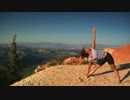 Woman Stretching Near A Cliff　牧村裕司