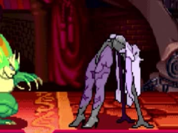 ヴァンパイア リョナ モリガン オルバスに毒ガスを吹き付けられる