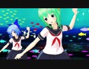 【東方MMD】セーラー服　チルノ×大妖精「Sea Breeze」