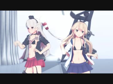 【MMD艦これ】水着の島風＆天津風で『脳漿炸裂ガール』【1440p】