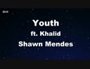 Youth ft. Khalid - Shawn Mendes Karaoke 【With Guide Melody】