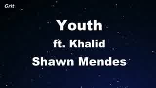 Youth ft. Khalid - Shawn Mendes Karaoke 【With Guide Melody】