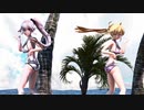【MMD艦これ】ビキニ水着の由良と阿武隈でロキ
