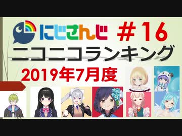にじさんじニコニコランキング #16 2019年7月度