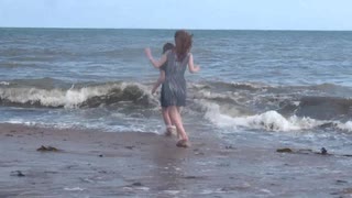 Chasing Waves At Carnoustie Beach