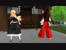 【東方MMD】幼霊夢の二人でBad Apple!!