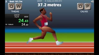 QWOP RTA 01:03.13（自己記録更新）