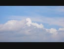 【フリー素材】台風の後のきれいな青空と厚い雲