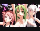 【MikuMikuDance】 グミ・テト・ハクで 『 虎視眈々 』