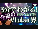 【8/11~8/17】3分でわかる！今週のVTuber界【佐藤ホームズの調査レポート】