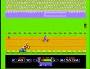ファミコン。エキサイトバイク。妨害と変なフィニッシュ.famicom.Excite bike
