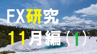 FX研究がとても楽しいと思いたい。11月編(1)