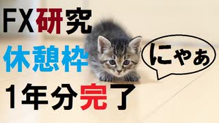 FXチャート研究　休憩枠　1年分の研究完了