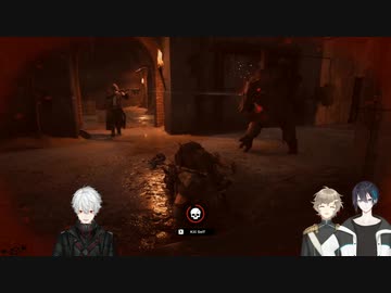 敵に正面から挑むが見事に敗北し、笹木のような泣き方をする葛葉