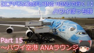 【フライングホヌの背に乗って】　Ｐａｒｔ１５　～ハワイ空港 ＡＮＡラウンジ～　【ハワイぼっち旅】