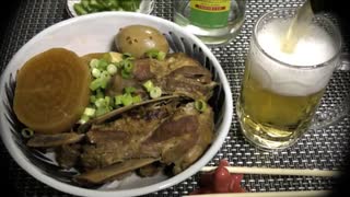 【創作料理】　スペアリブをドレッシングで煮てみる