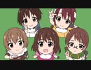 【手描きトレス】テニスの女子キャラ５人でしん/げきED1パロ
