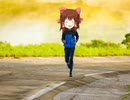 心地よい朝日を浴びながらランニング神社.dnb