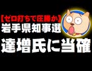 【岩手県知事選】現職・達増拓也氏が当選確実 - ゼロ打ちで圧勝か、野党共闘にもはずみ