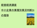 経営経済講座、中小企業の業種別業況判断DIの推移