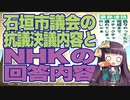 石垣市議会の抗議決議内容とNHKの回答内容