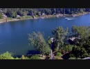 宗村港　Drone_Over_The_Foundry_At_Oswego_Pointe_and_jetskiers_Lake_Oswego_Portland_Oregon_Ryan