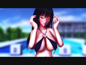 【MMD】古手川催眠露出物語-ハレンチ水着編-