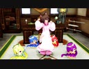 【MMD花騎士】ツツジ(割烹着)とナーエでねこみみスイッチ