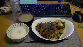 パンツマンのジンギスカン定食。