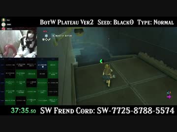 【ゼルダBotW RTA】始まりの台地ブラックアウトビンゴ【女装】