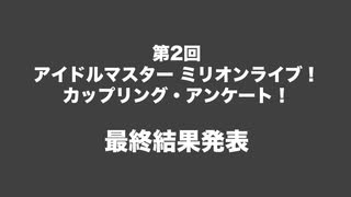 【最終結果】第2回アイドルマスター ミリオンライブ！カップリング・アンケート！【1〜50位まで】