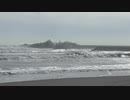 台風１９号の影響で荒れる海岸