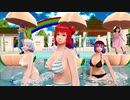 【そばかす式MMD】　  鋲心全壊ガール　　こまち・レティ・いく