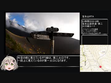 【RTA（リアル登山アタック）】宝永山 宝永山遊歩道ルート 01:35:18