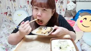 【ニートデブ】晩御飯に豚肉のミルクスープ煮＆茄子ギョーダのおろしポン酢かけを作って食べる！□