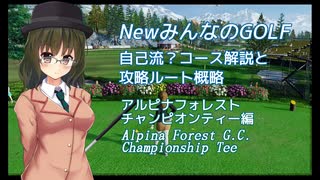 NewみんなのGOLF　自己流？コース解説と攻略ルート概略【アルピナフォレストCT編】