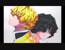 【ケガレの唄】　鬼滅の刃 我妻善逸　ダイソーのイラストマーカーで描いてみた