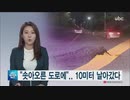 膨らんだ道でバイクが跳ね上がりライダー負傷...蔚山市安全対策行わずw