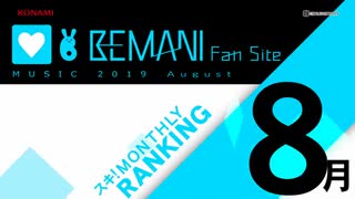 KONAMI BEMANI FAN SITE MUSIC RANKING [令和元年8月]