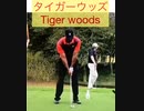 ゴルフのコツ⛳️タイガーウッズ□グリップエンド軌道アイアンスロー正面