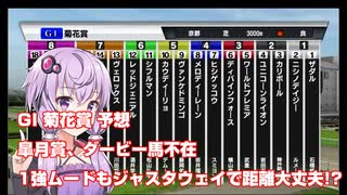 【競馬予想 VOICEROID実況】結月ゆかりの菊花賞2019 ヴェロックス距離延長!?【シミュレーション】